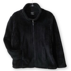 32 Degrees Heat Women’s Size XL Black Full Zip Plush Fleece Long Sleeve Jacket